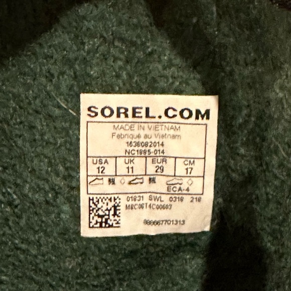 Sorel Flurry Snow Winter Boots Youth Size 12 in Blue & Black w/ Felt Lining GUC - Picture 3 of 11